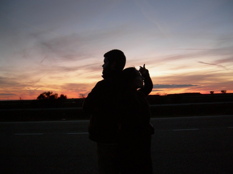 nunha autoestrada, de noite